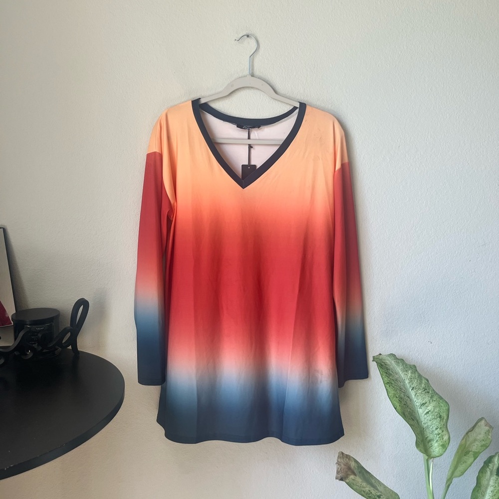 Lily by Firmiana Colorful Long Sleeve Blouse